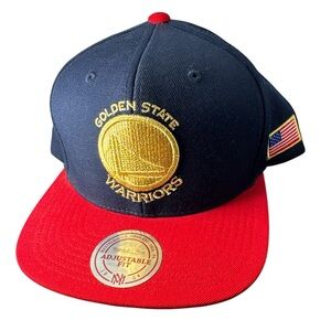 Golden State Warriors Mitchell & Ness Snapback Hat Golden Bill RARE NWT